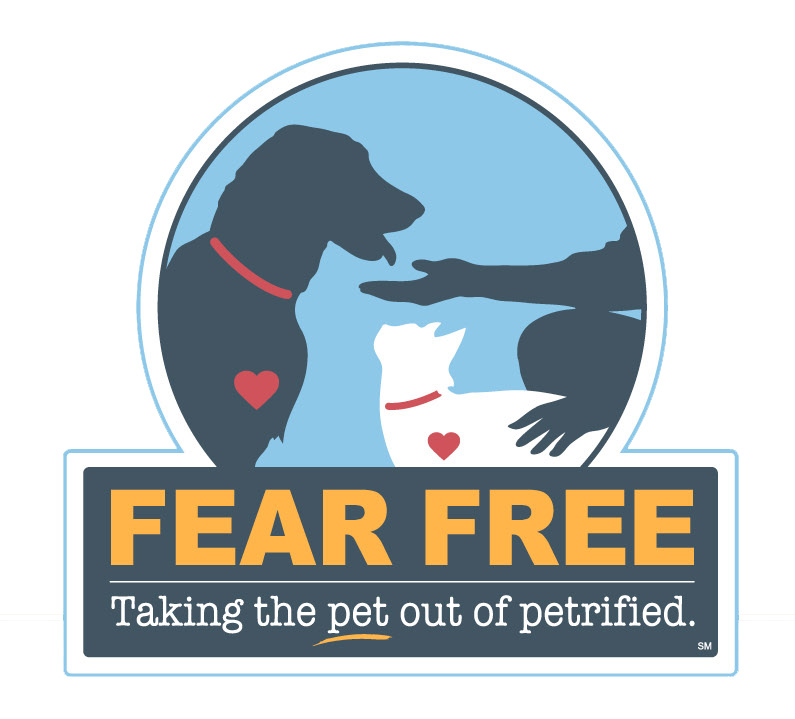 Fear Free Veterinary Hospital Initiative. All Pets Animal Hospital, Encinitas. Image Copywrite www.fearfreepets.com