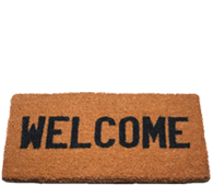 welcome mat. 